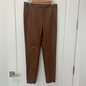🆕 ZARA CAMEL FAUX LEATHER LEGGINGS Ref: 8372/234